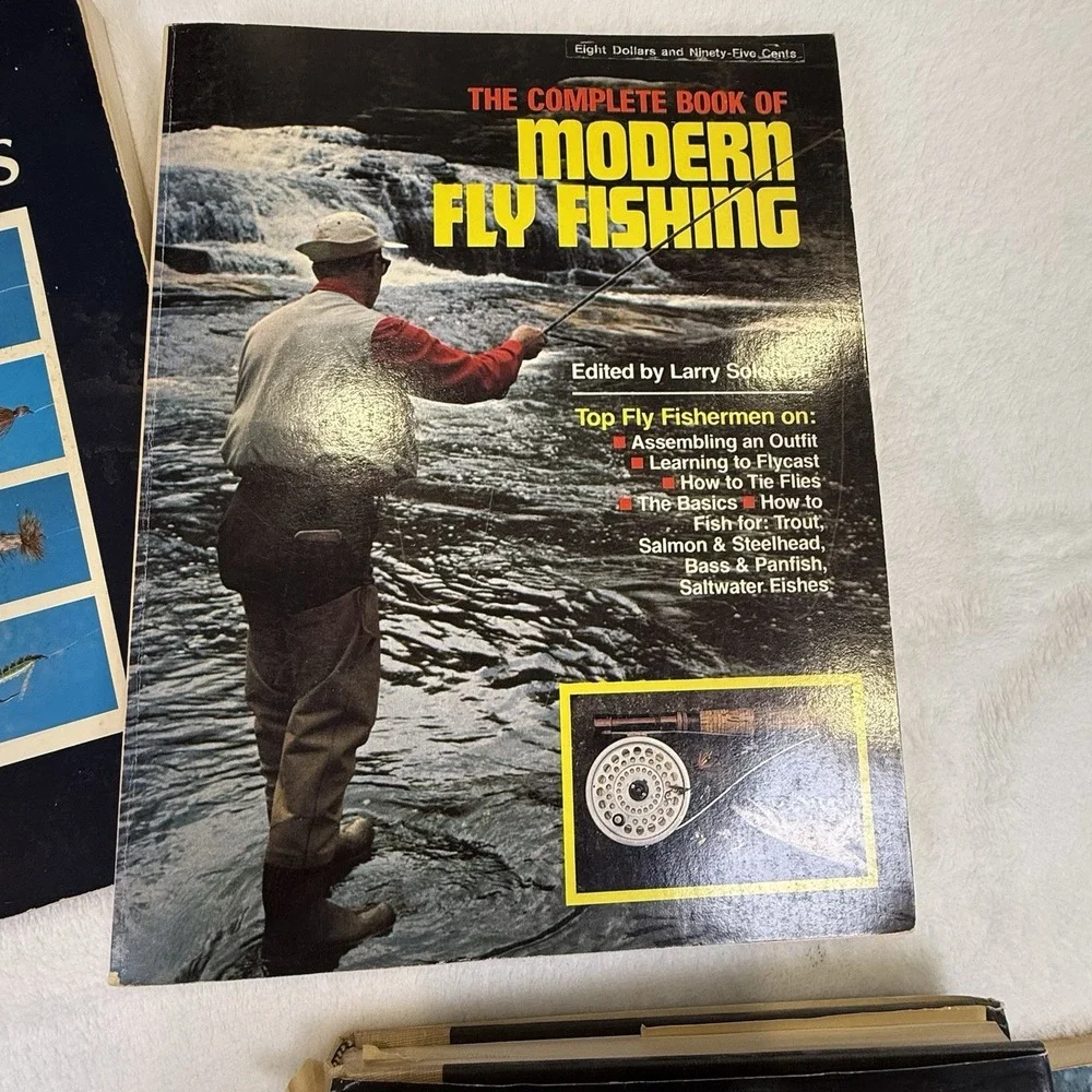 Lot 6 Fly Fishing Fly Tying Books Art Flick Leiser Hellekson Western Guide